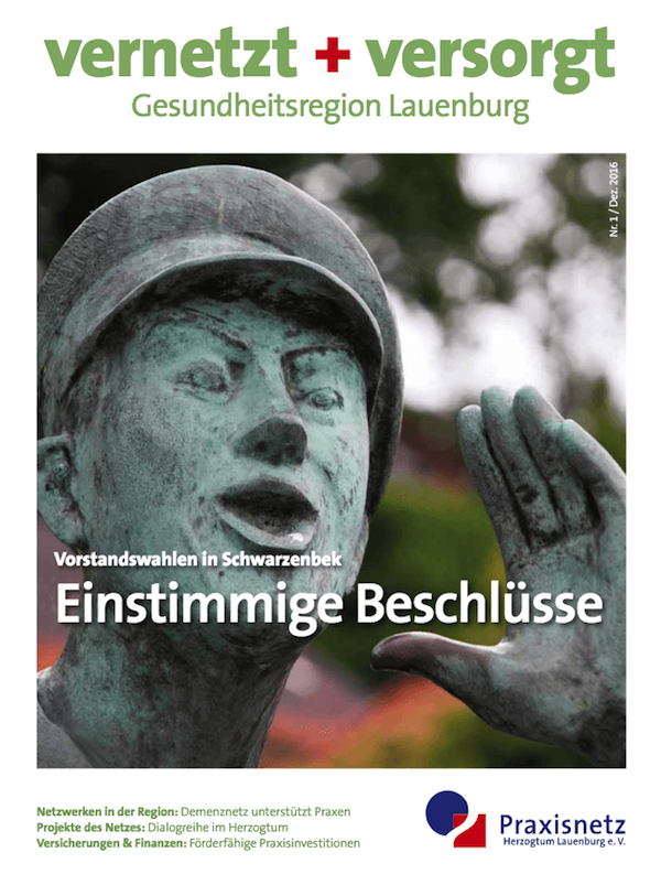 Titelbild „vernetzt + versorgt“ Ausgabe Dezember 2016