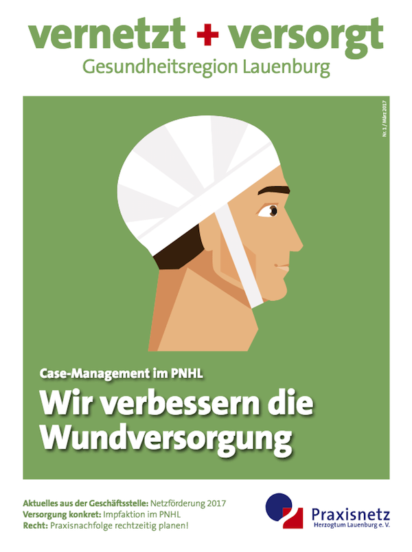 Titelbild „vernetzt + versorgt“ Ausgabe März 2017