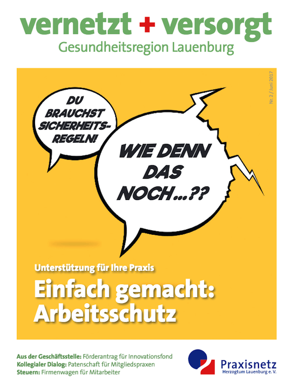 Titelbild „vernetzt + versorgt“ Ausgabe  Juni 2017