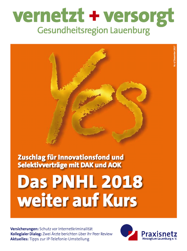 Titelbild „vernetzt + versorgt“ Ausgabe Dezember 2017