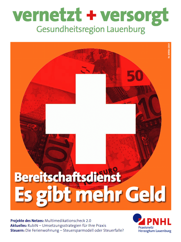 Titelbild „vernetzt + versorgt“ Ausgabe März 2019