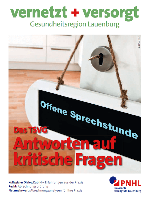 Titelbild „vernetzt + versorgt“ Ausgabe Juni 2019